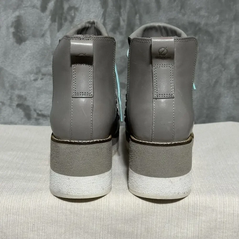 Cole Haan‎ Explore Womens Waterproof Wedge Boots Sz 8B Gray Outdoors Hiking Shoe